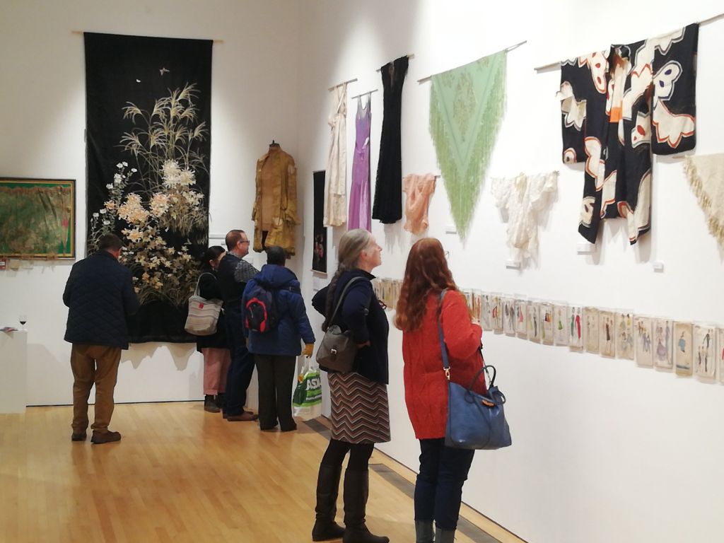 Visitors enjoying an exhibition